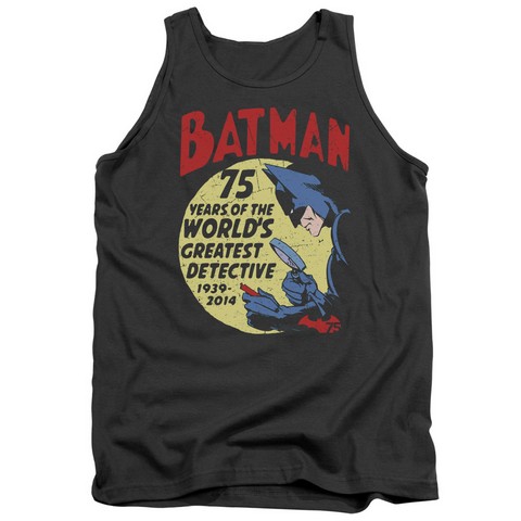 Batman-Detective 75 - Adult Tank Top - Charcoal- Medium
