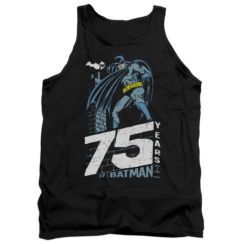 Batman-Rooftop - Adult Tank Top - Black- Extra Large