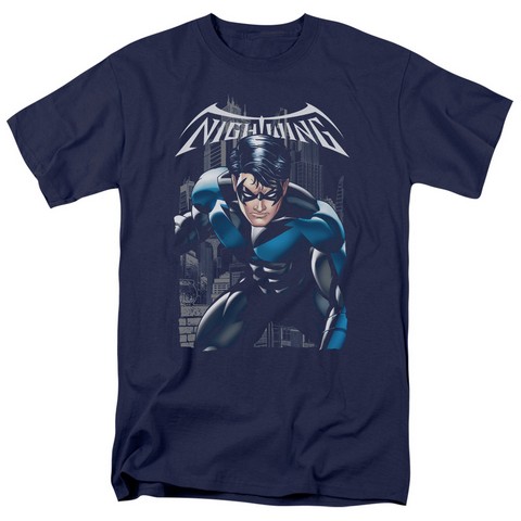 Batman-A Legacy - Short Sleeve Adult 18-1 Tee - Navy- Medium