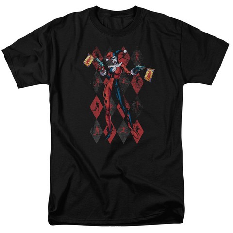 Batman-Pow Pow - Short Sleeve Adult 18-1 Tee - Black- Extra Large