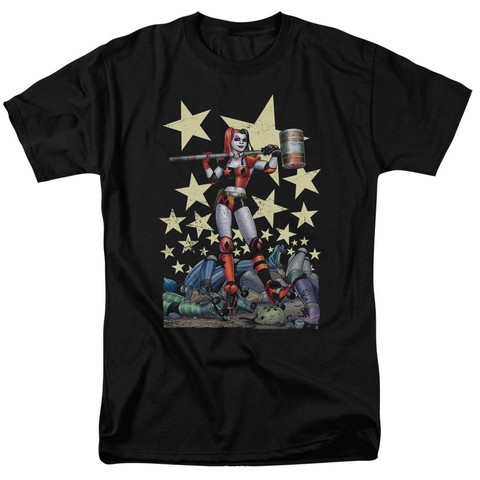 Batman-Hammer Time - Short Sleeve Adult 18-1 Tee - Black- Small