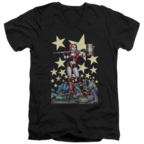 Batman-Hammer Time - Short Sleeve Adult 30-1 Tee - Black- 2X