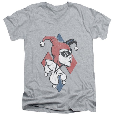 Batman-Profiling - Short Sleeve Adult 30-1 Tee - Athletic Heather- Medium