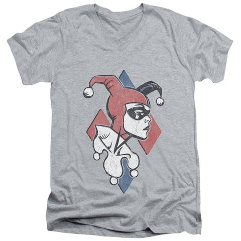 Batman-Profiling - Short Sleeve Adult 30-1 Tee - Athletic Heather- Large