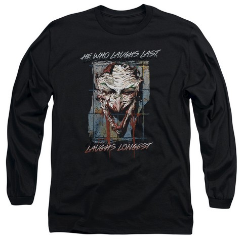Batman-Just For Laughs - Long Sleeve Adult 18-1 Tee - Black- Extra Large