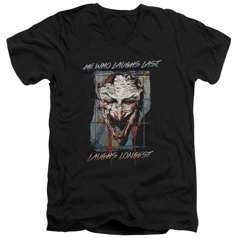 Batman-Just For Laughs - Short Sleeve Adult 30-1 Tee - Black- Small