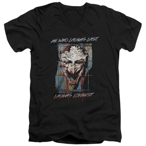 Batman-Just For Laughs - Short Sleeve Adult 30-1 Tee - Black- Medium