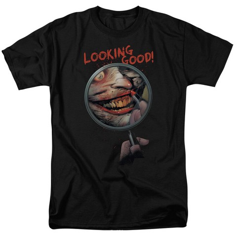 Batman-Looking Good - Short Sleeve Adult 18-1 Tee - Black- 2X