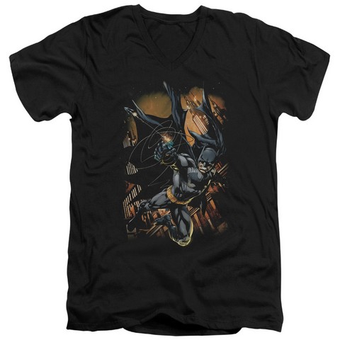 Batman-Grapple Fire Short Sleeve Adult 30-1 Tee - Black - Medium