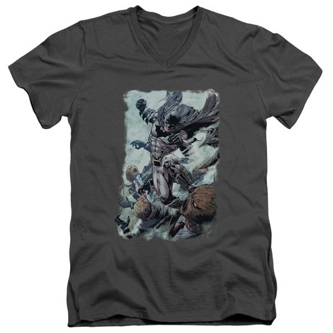 Batman-Punch - Short Sleeve Adult 30-1 Tee - Charcoal, Medium