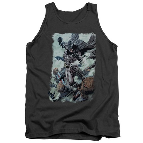 Batman-Punch - Adult Tank Top - Charcoal- Small