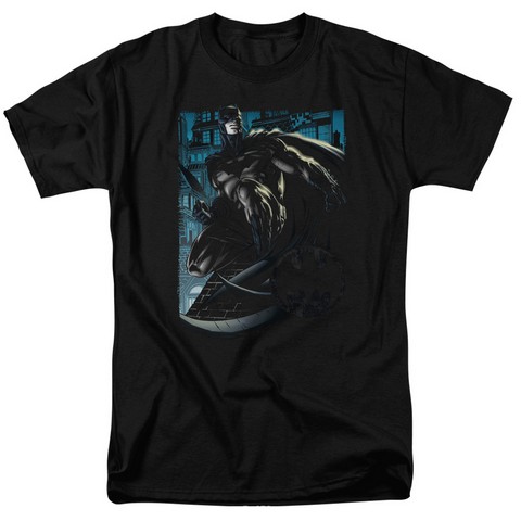 Batman-Knight Falls In Gotham - Short Sleeve Adult 18-1 Tee - Black- 4X