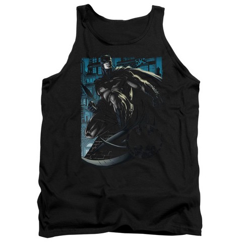 Batman-Knight Falls In Gotham - Adult Tank Top - Black- Medium