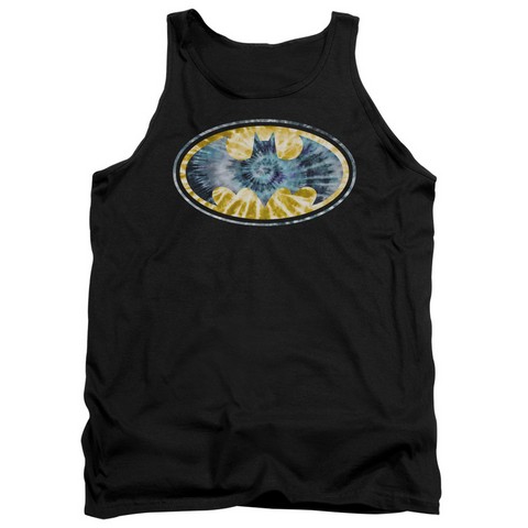 Batman-Tie Dye 3 - Adult Tank Top - Black- Medium