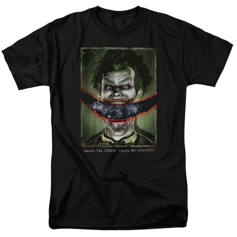 Batman Aa-Split Lip - Short Sleeve Adult 18-1 Tee - Black- Small