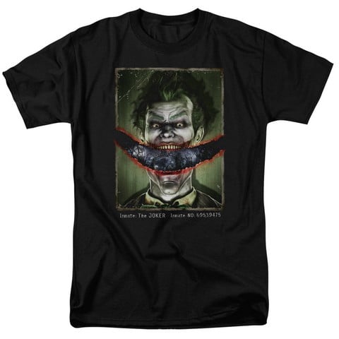 Batman Aa-Split Lip - Short Sleeve Adult 18-1 Tee - Black- Extra Large