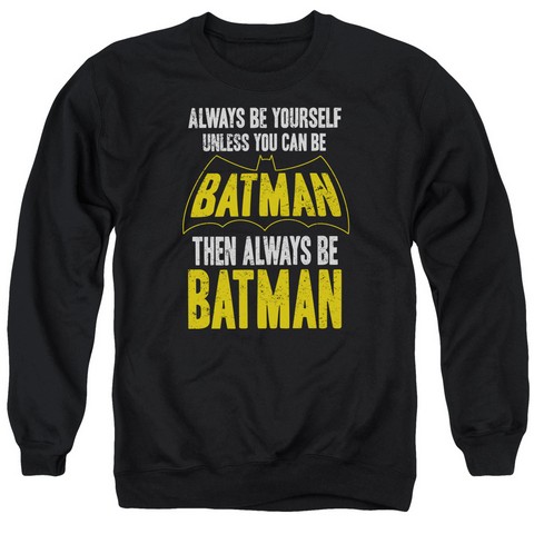 Batman-Be Batman - Adult Tee - Black- Medium