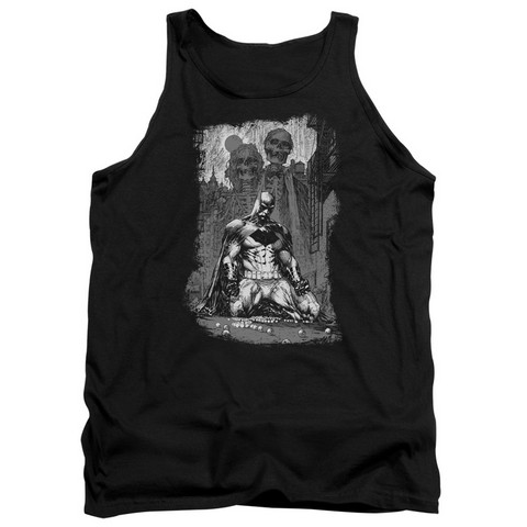 Batman-Sketchy Shadows - Adult Tank Top - Black- Extra Large