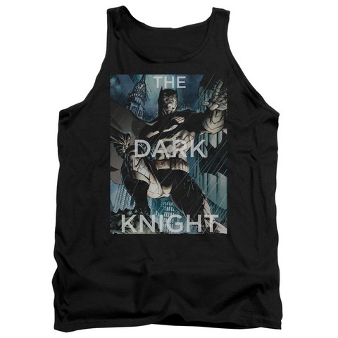 Batman-Fighting The Storm - Adult Tank Top - Black- Small