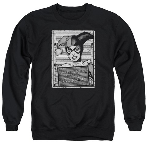 Batman-Harley Inmate - Adult Tee - Black- Medium