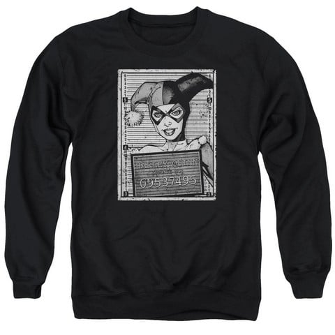 Batman-Harley Inmate - Adult Tee - Black- Large