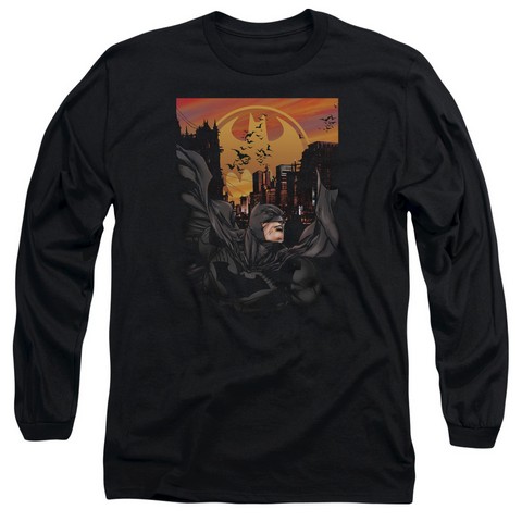 Batman-Always On Call - Long Sleeve Adult 18-1 Tee - Black- Extra Large