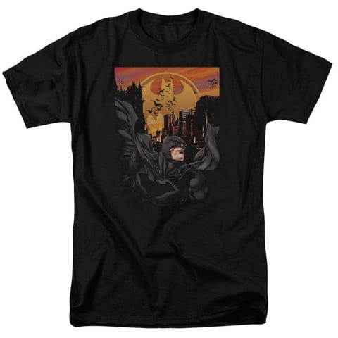 Batman-Always On Call - Short Sleeve Adult 18-1 Tee - Black- Medium