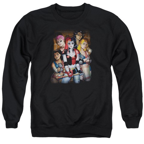 Batman-Bad Girls - Adult Tee - Black- Medium