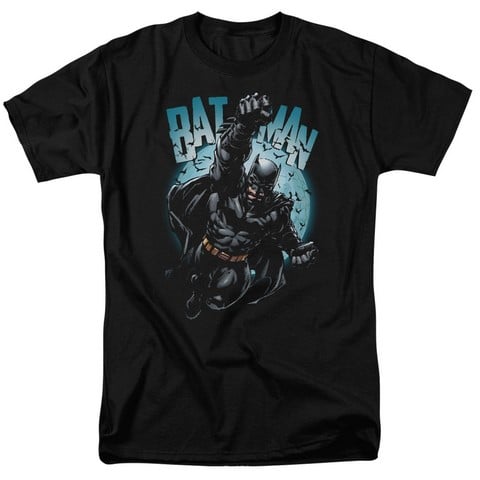 Batman-Moon Knight Short Sleeve Adult 18-1 Tee - Black - Small