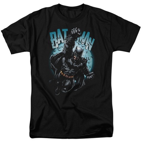 Batman-Moon Knight - Short Sleeve Adult 18-1 Tee - Black- Extra Large