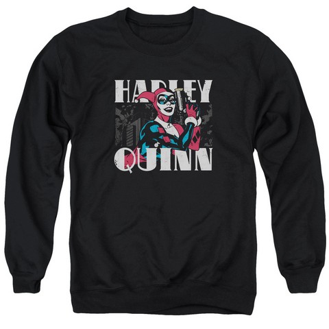 Batman-Harley Bold - Adult Tee - Black- Small