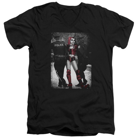 Batman-Arrest - Short Sleeve Adult 30-1 Tee - Black- Medium