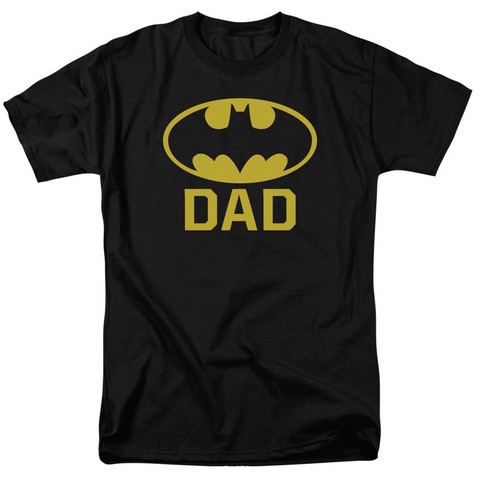 Batman-Bat Dad - Short Sleeve Adult 18-1 Tee - Black, Large