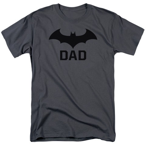 Batman-Hush Dad - Short Sleeve Adult 18-1 Tee - Charcoal- Medium