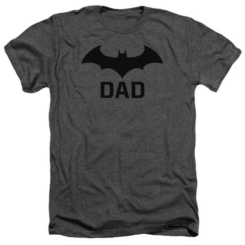 Batman-Hush Dad - Adult Heather Tee - Charcoal- Medium