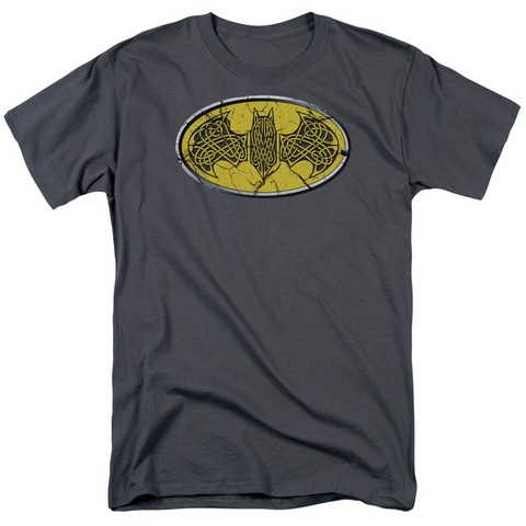 Batman-Celtic Shield - Short Sleeve Adult 18-1 Tee - Charcoal- Medium