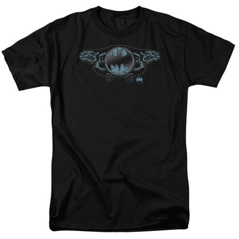 Batman-Two Gargoyles Logo - Black- 5X