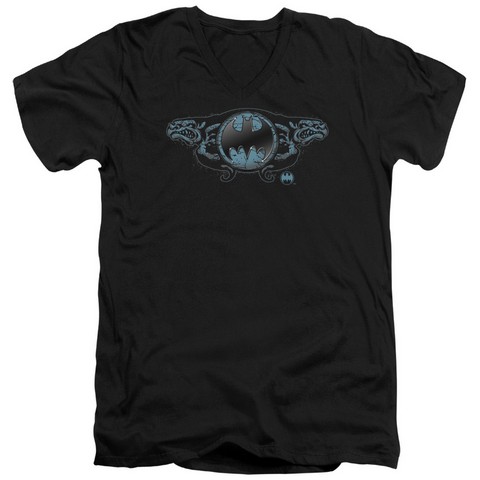 Batman-Two Gargoyles Logo - Black- Large