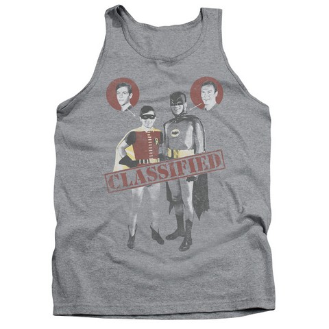 BAT-1072 Batman Classic TV-Classified - Athletic Heather - Extra Large