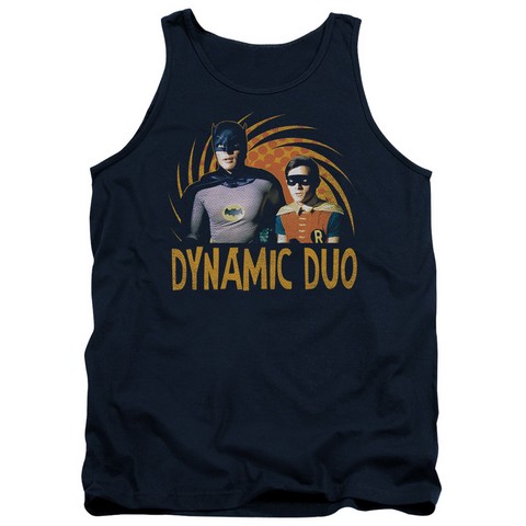 Batman Classic Tv-Dynamic - Adult Tank Top - Navy- Extra Large