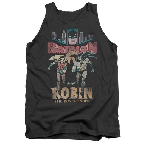 Batman Classic Tv-Classic Duo - Adult Tank Top - Charcoal- Medium