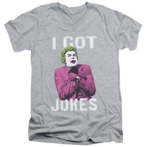Batman Classic Tv-Got Jokes - Athletic Heather- Large