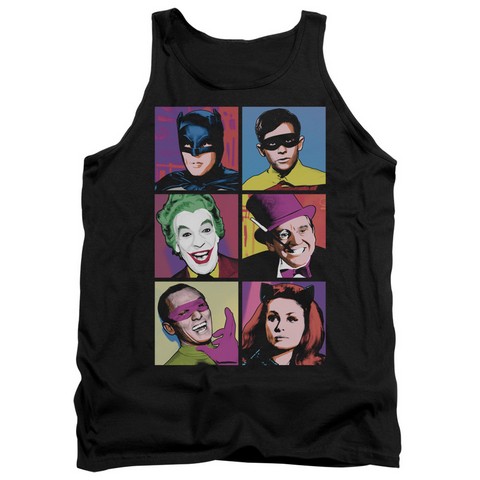 Batman Classic Tv-Pop Cast - Adult Tank Top - Black- Medium