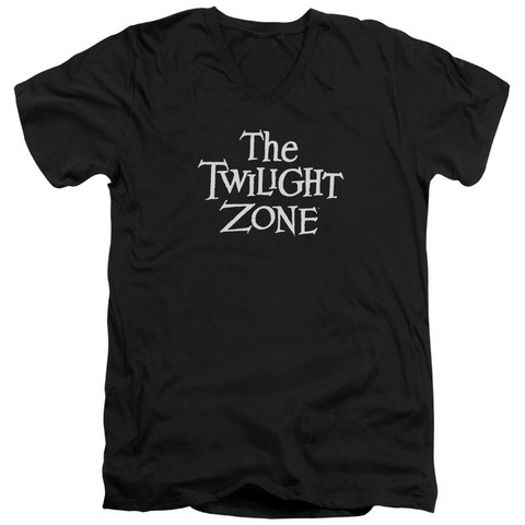 Twilight Zone-Logo - Short Sleeve Adult 30-1 Tee - Black- Medium