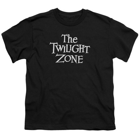 Twilight Zone-Logo - Short Sleeve Youth 18-1 Tee - Black- Large