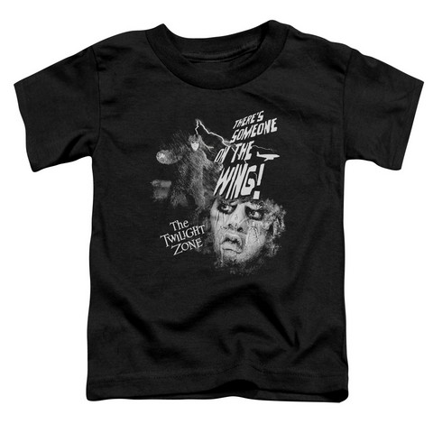 Twilight Zone-Someone On The Wing - Short Sleeve Toddler Tee - Black- Medium 3T