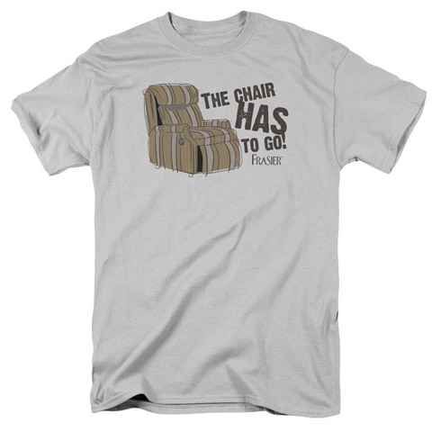 Frasier-The Chair - Short Sleeve Adult 18-1 Tee - Silver- Medium