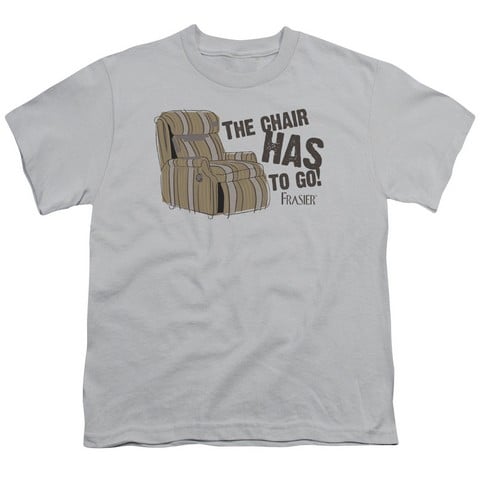 Frasier-The Chair - Short Sleeve Youth 18-1 Tee - Silver- Extra Large