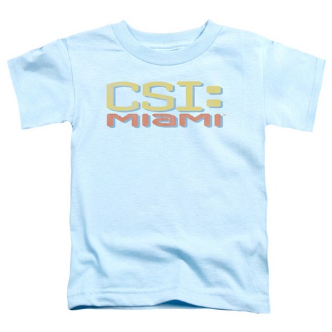 Csi Miami-Logo Distressed - Short Sleeve Toddler Tee - Light Blue- Large 4T