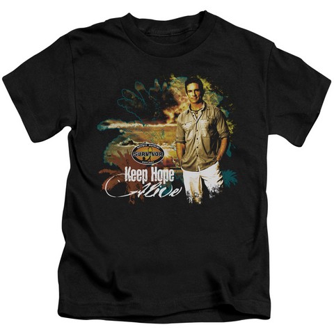 survivor-Keep Hope Alive - Short Sleeve Juvenile 18-1 Tee - Black- Small 4